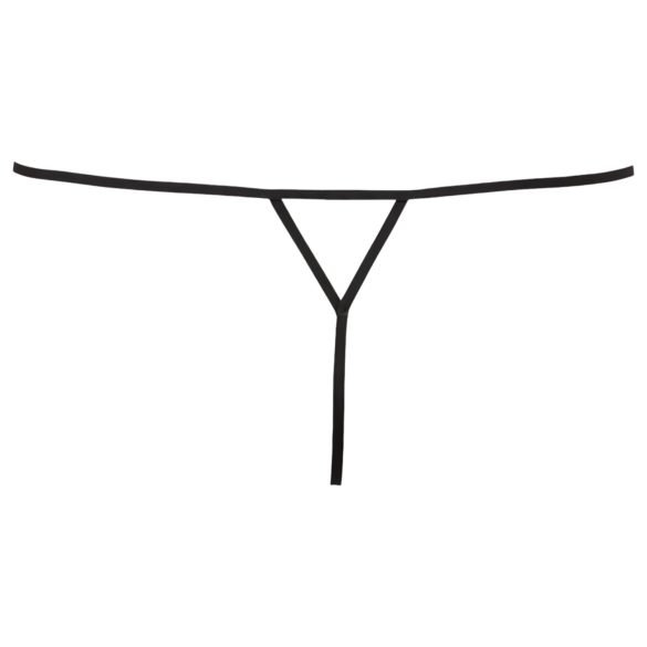 Cottelli - Strass Damen-String ouvert (schwarz)