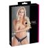 Cottelli - Perlenpanty mit offener Blumenverzierung (schwarz) - M