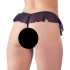 Cottelli - Offener Perlen-String mit Rüschen (Schwarz) - L