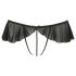 Cottelli - Offener Perlen-String mit Rüschen (Schwarz) - L