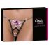 Cottelli - Luxus Lilienstickerei Tanga (Schwarz-Weiß)