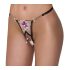 Cottelli - Luxus Lilienstickerei Tanga (Schwarz-Weiß)