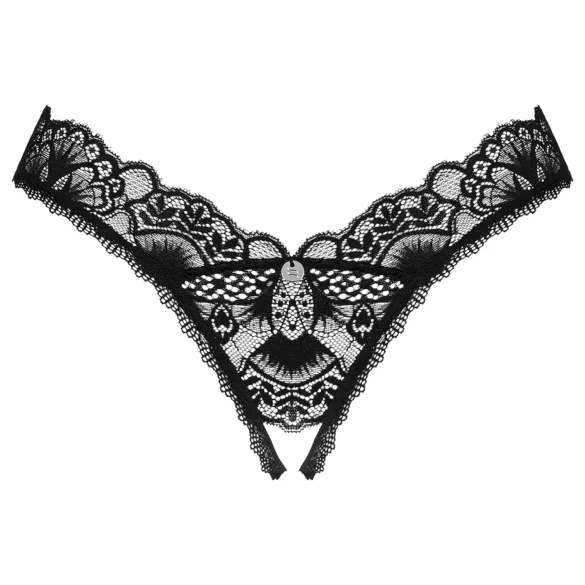 Obsessive Donna Dream - Spitze offener Tanga (schwarz)