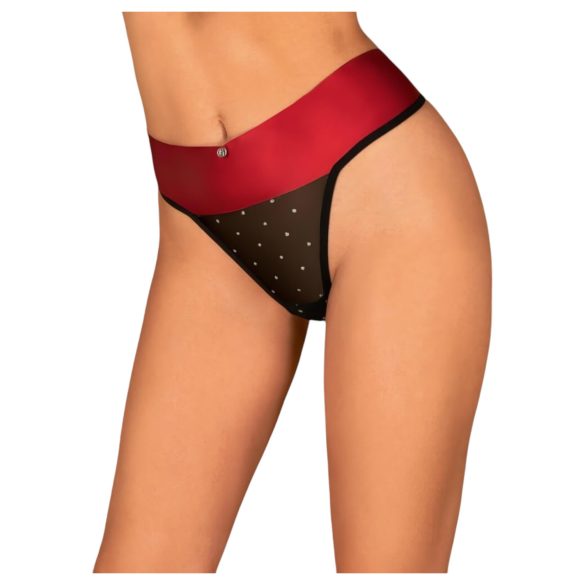 Obsessive Tienesy - Stringtanga mit Schleife (Rot) - L/XL