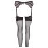 NO:XQSE - Schwarzes Spitzen-Straps-Set