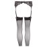 NO:XQSE - Schwarzes Spitzen-Straps-Set