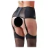 Cottelli Plus Size - Spitzen Strapshemd mit Schnürung (schwarz) - 2XL