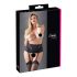 Cottelli Plus Size - Spitzenstrumpfhalter mit Schnürung (Schwarz) - 4XL