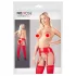 NO:XQSE - Glänzendes Straps-Set (Rot) - L/XL
