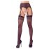 NO:XQSE - Gestreifte Strumpfhose mit Strumpfhalter (Schwarz)