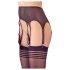 NO:XQSE - Gestreifte Strumpfhose mit Strumpfhalter (Schwarz)