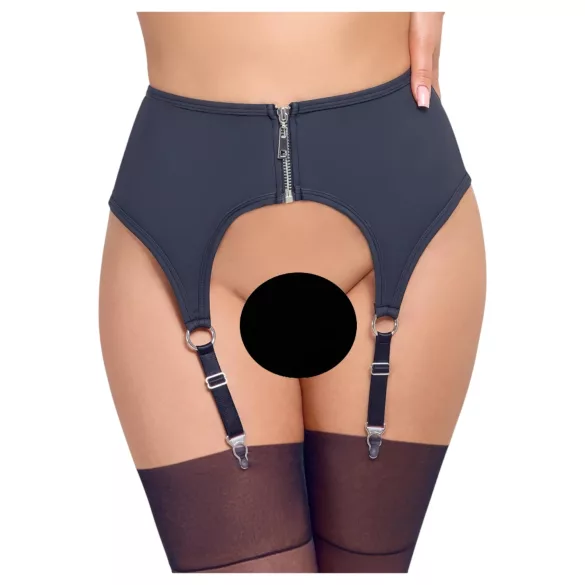 Cottelli - Mattschwarzer Strumpfhalter - L
