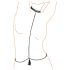 Cottelli - Perlen-Bodygeschirr mit Halsband (schwarz)