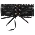 Cottelli - Breites, geschnürtes Spitzenhalsband (schwarz)