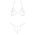 Cottelli - Glitzer-Chain-Bikini (Silber)