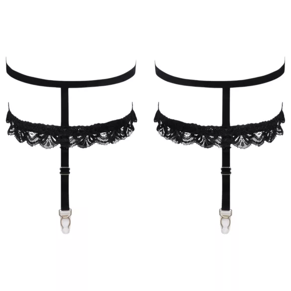 Cottelli - Verzierter Strumpfhaltergurt (schwarz)