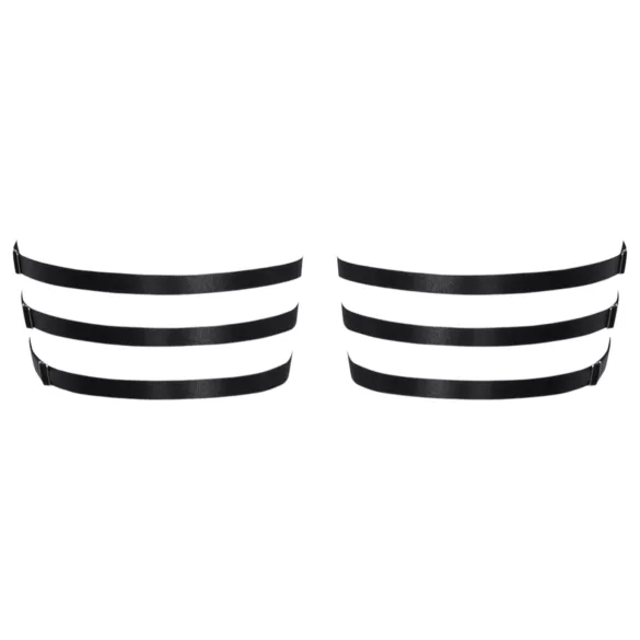 Cottelli - Lederoptik-Strumpfband Oberschenkelriemen (schwarz)