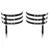 Cottelli - Lederoptik-Strumpfband Oberschenkelriemen (schwarz) - L/XL