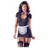 Cottelli - Zimmermädchen-Outfit mit Strapsen (Schwarz-Weiß) - M