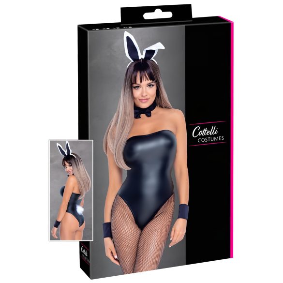 Cottelli Bunny - glänzendes, sexy Hasenkostüm (5-teilig)