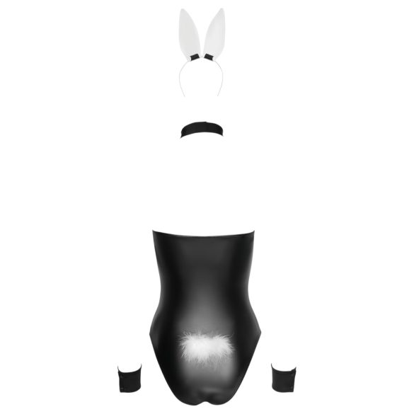 Cottelli Bunny - glänzendes, sexy Hasenkostüm (5-teilig) - XL