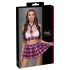 Cottelli - Schulmädchen Outfit Set kariert (pink)