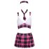 Cottelli - Schulmädchen Outfit Set kariert (pink)