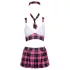 Cottelli - kariertes Schulmädchen-Kostüm Set (Pink)