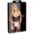Cottelli - Transparente Dienstmädchenkostüm (schwarz-pink) - XL
