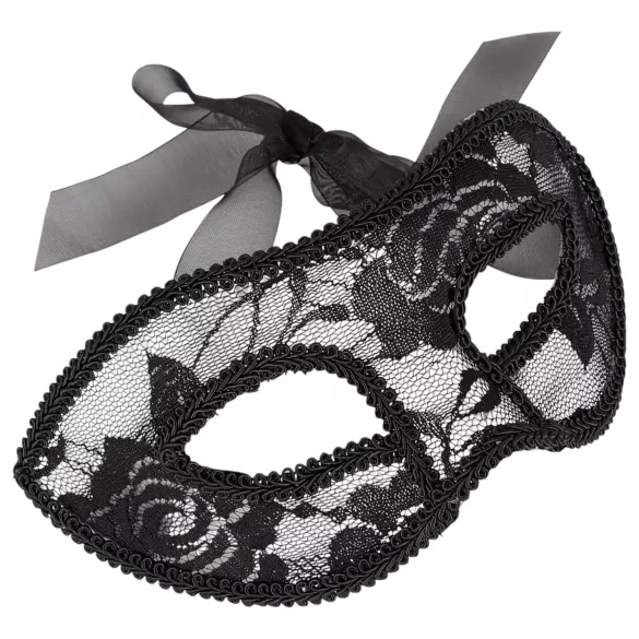 Cottelli - Vorgeformte, schwarze Spitzenmaske
