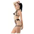 Cottelli - Zier-Bodyharness Dessous-Trio (schwarz, S-L)