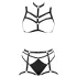 Cottelli - Zier-Bodyharness Dessous-Trio (schwarz, S-L)