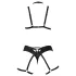 Cottelli - Zier-Bodyharness Dessous-Trio (schwarz, S-L)