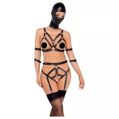 Bad Kitty - Körpergeschirr Set und Maske (schwarz)