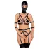 Bad Kitty - Körpergeschirr Set und Maske (schwarz)