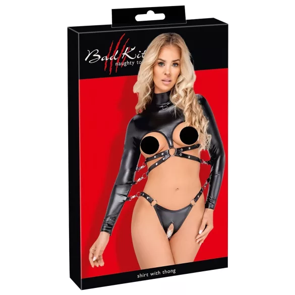 Bad Kitty - Offener Brust Bondage-Set (schwarz)