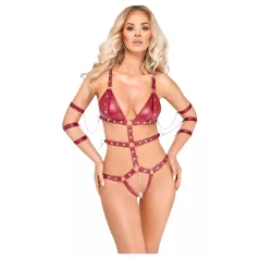 Bad Kitty - Genietter Bondage-Body (rot) - M