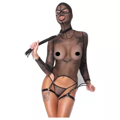   Bad Kitty - BDSM durchsichtiges Netz-Set mit Peitsche (schwarz) - M