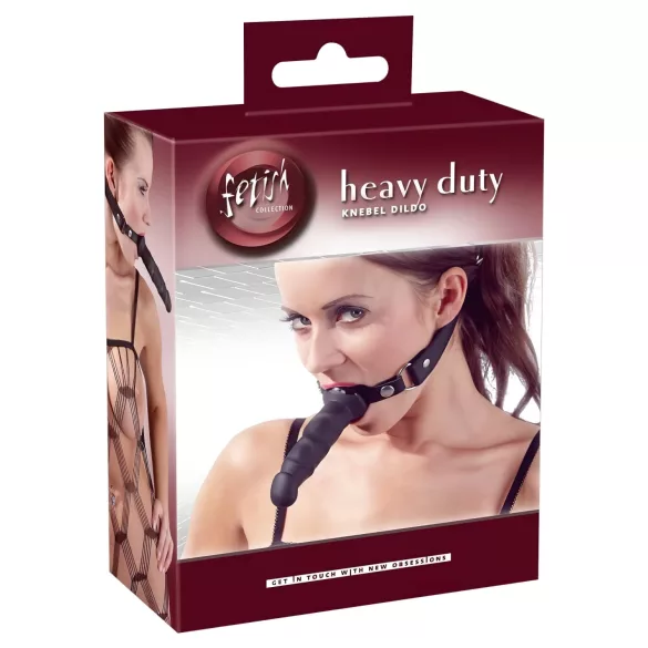 Fetisch - Mundknebel mit Dildo (schwarz)
