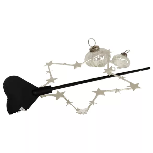 Herz-Silikonstab - Schwarz