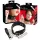 Bad Kitty - Silikon Halsband & Leine (schwarz)