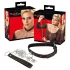 Bad Kitty - Herz Halsband & Metall-Leine (Schwarz)