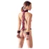 Bad Kitty - Asien Halsfessel-Set (rot-schwarz)