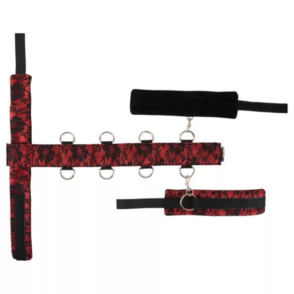 Bad Kitty - Asien Halsfessel-Set (rot-schwarz)