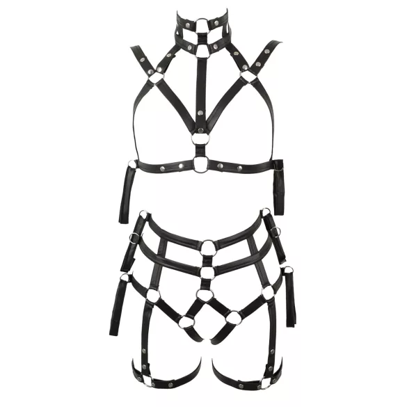Bad Kitty - Bondage Brustgeschirr Set (schwarz)