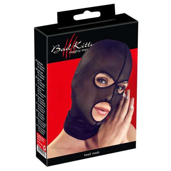 Bad Kitty - Schwarze Mundmaske im Netzlook