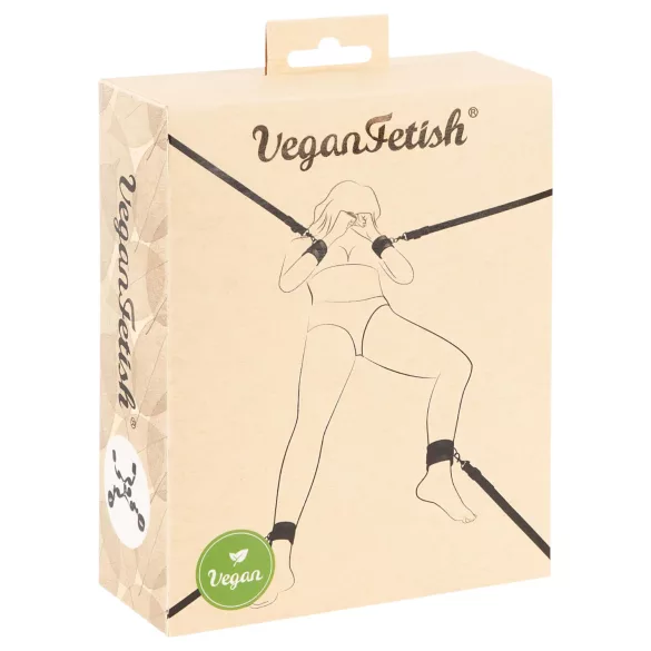 Vegan Fetish - Bettfessel-Set (schwarz)