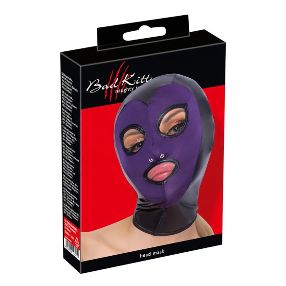 Bad Kitty - Glänzende Lecke-Maske (Lila-Schwarz)