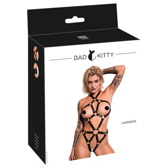 Bad Kitty - Body mit offenen Cups und Trägern (schwarz) - S-L