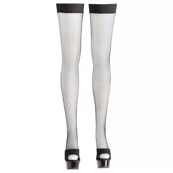 Cottelli - Feinmaschiges Netzstrümpfe (Schwarz) - XL